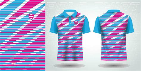 blue pink polo sport shirt sublimation jersey template design mockup 28079703 Vector Art at Vecteezy