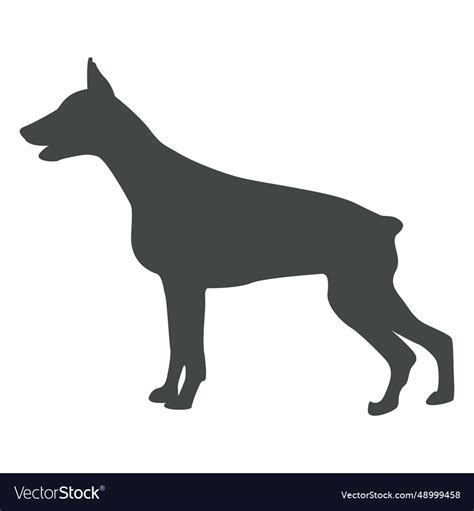 Side dog silhouette posing Royalty Free Vector Image