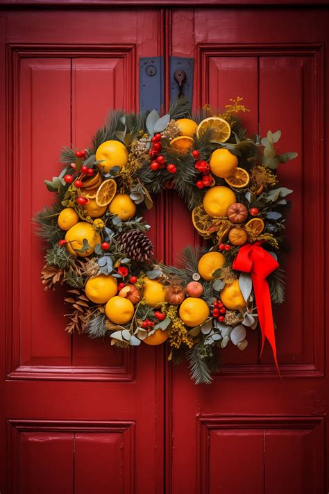 Christmas Wreath Hanging Free Stock Photo - Public Domain Pictures