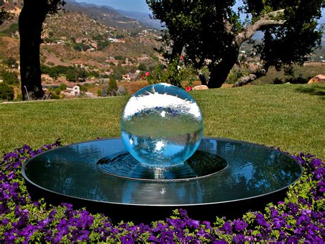 Glass Ball Fountains | Glass Sphere Fountains | AllisonArmour.com