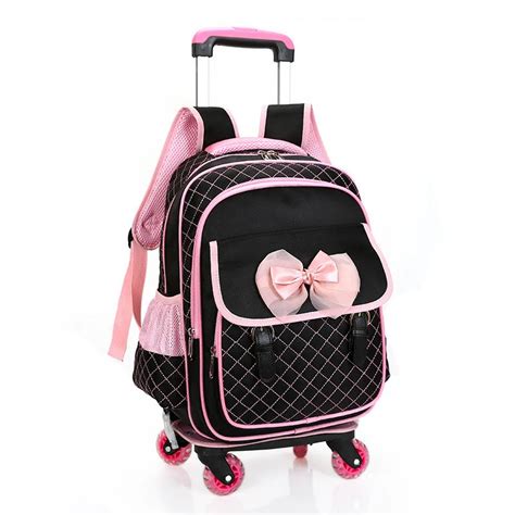 Kids girls Trolley Schoolbag Luggage Book Bags Backpack Latest ...