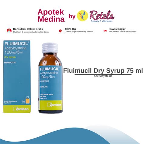 Jual Fluimucil Dry Syrup 75 ml / Batuk dan Flu / Acetylcysteine /Obat ...