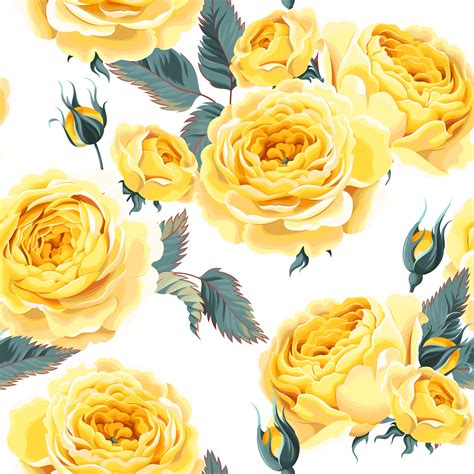 English yellow roses seamless pattern - Download Free Vectors, Clipart Graphics & Vector Art