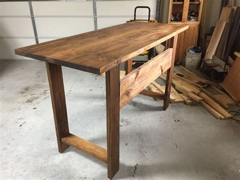 Custom Standing Workbench Inspired Desk by GrooveWood Design | CustomMade.com