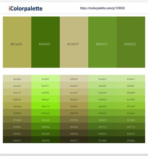 2 Latest Color Schemes with Gimblet And Olive Drab Color tone combinations | 2023 | iColorpalette