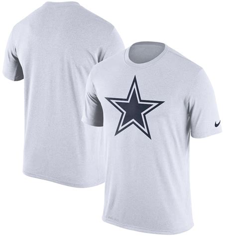 Men's Dallas Cowboys Nike White Legend Performance Logo Essential 3 T-Shirt