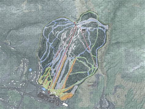 Cranmore Mountain, New Hampshire Ski Trail Map - Puzzle - Powderaddicts