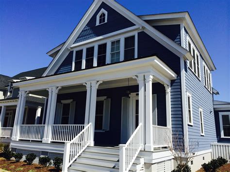 Home Color Options: Blue House Siding with White Trim - Allura CMS