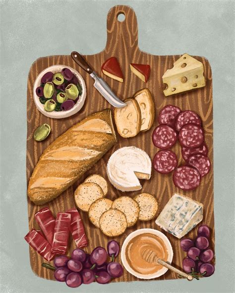 charcuterie board Art Print by Twin Oaks Design Co. - X-Small | Food ...