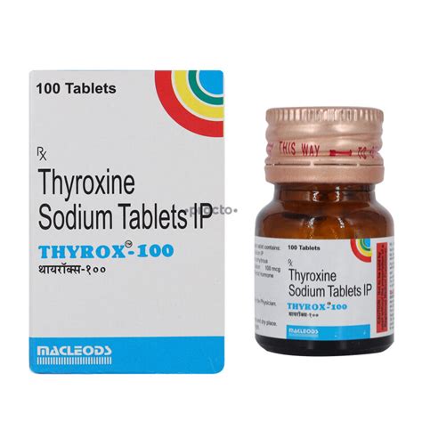 Thyrox-100 Tablet - Uses, Dosage, Side Effects, Price, Composition | Practo