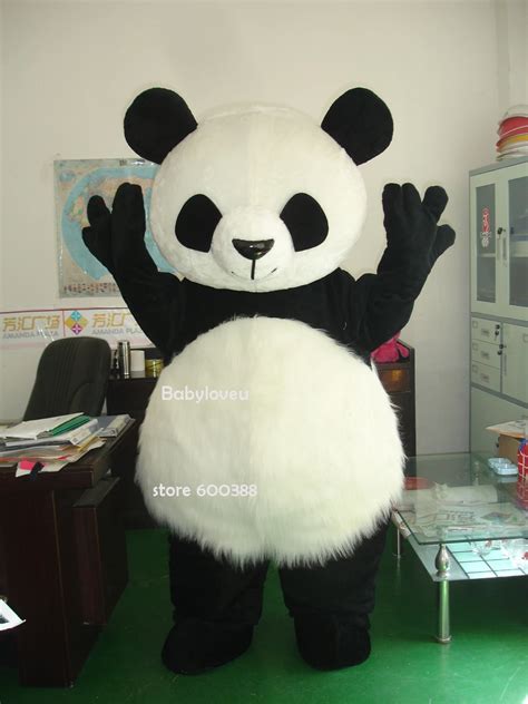 High quality Adult panda bear Mascot Costume mascot cosplay halloween ...