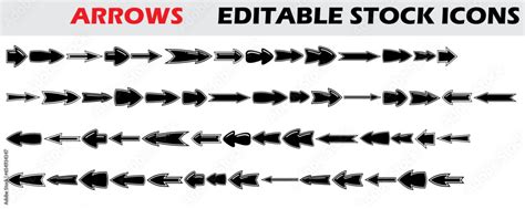 Set of arrow icons. The cursor arrow, change, transfer, switch, swap, exchange, up, down, and ...