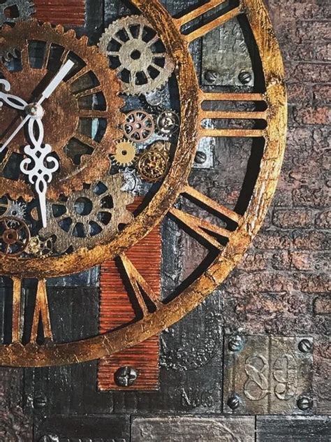 Handcrafted Steampunk Wall Clock/ Skeleton Wooden Clock/ Mixed | Etsy in 2021 | Steampunk home ...