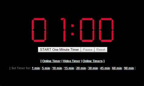 1 Minute Timer (60 Seconds) - Online Timer