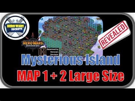 Mysterious Island Complete Map 1 2 (Large Size) | Hero Wars Secrets ...