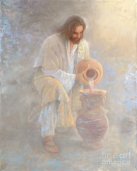 Greg Olsen / Water to wine | Jesus painting, Jesus christ art, Christian paintings