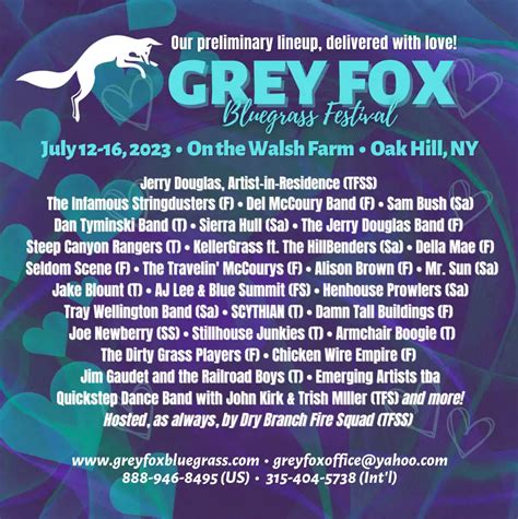 Contest - Grey Fox Bluegrass Festival 2023