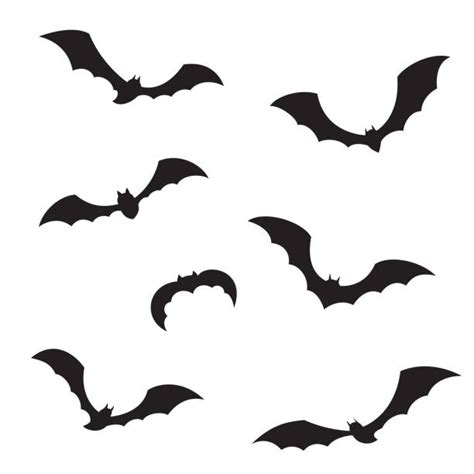 Silhouette Of The Bat Wing Tattoos Illustrations, Royalty-Free Vector ...