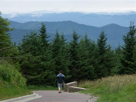 Hiking in Mount Mitchell State Park, North Carolina