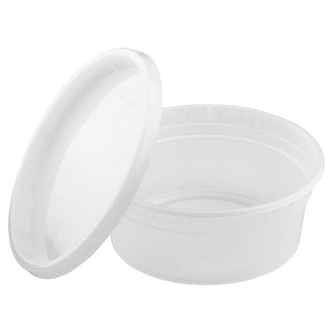 8oz Injection Molded Deli Containers with Lids | 8 oz Soup Containers