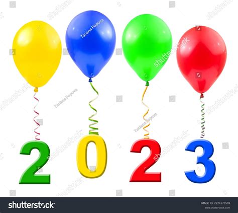 Balloons 2023 Isolated On White Background Stock Photo 2224175599 | Shutterstock