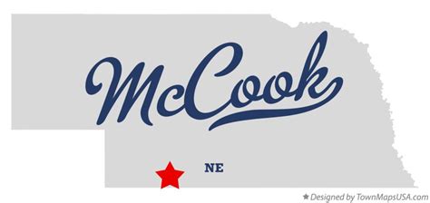 Map of McCook, NE, Nebraska