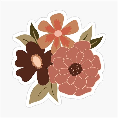 "Viney Floral Motif 3" Sticker for Sale by StudioPosies | Pins, Stöcke