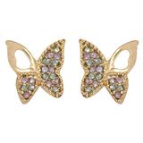Swarovski Crystal Butterfly Stud – Clip On Earrings