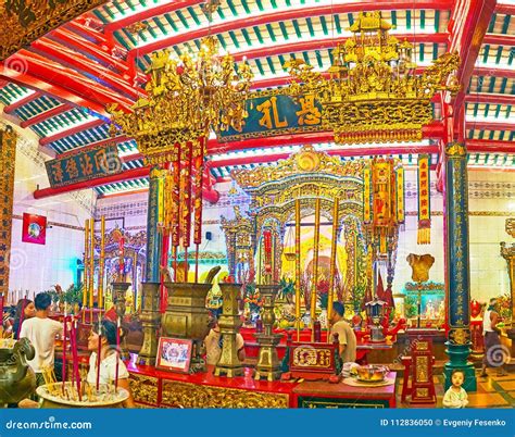 Historical Chinese Temple in Yangon, Myanmar Editorial Image - Image of maha, city: 112836050