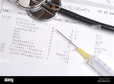 Analysis of a blood test Stock Photo - Alamy