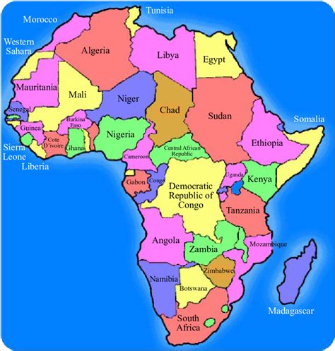 Map of Africa and its countries [18] | Download Scientific Diagram