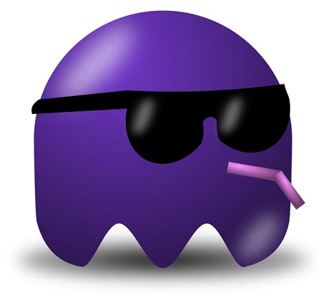 Cool Purple Avatar Character Wearing Shades - Free Vector Clipart Illustration