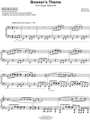 "Bowser's Theme" Sheet Music - 1 Arrangement Available Instantly ...