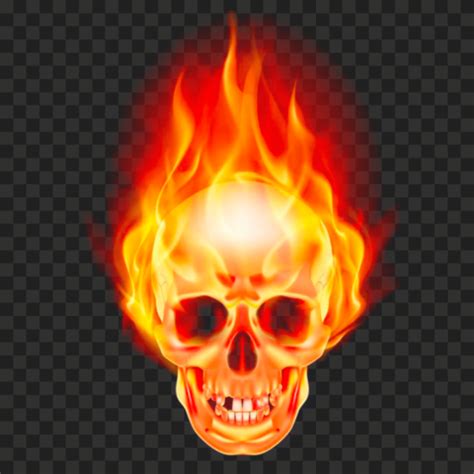 Red Fire Skull Logo