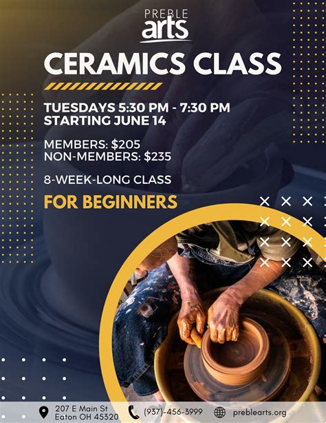 Preble County Art Association - Ceramics Class for Beginners (8-week Session)