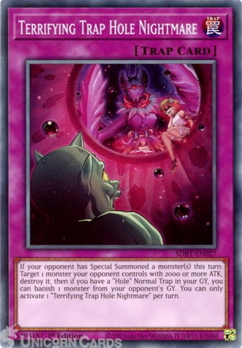 SDBT-EN027 Terrifying Trap Hole Nightmare :: Common 1st Edition Mint YuGiOh Card:: Unicorn Cards ...