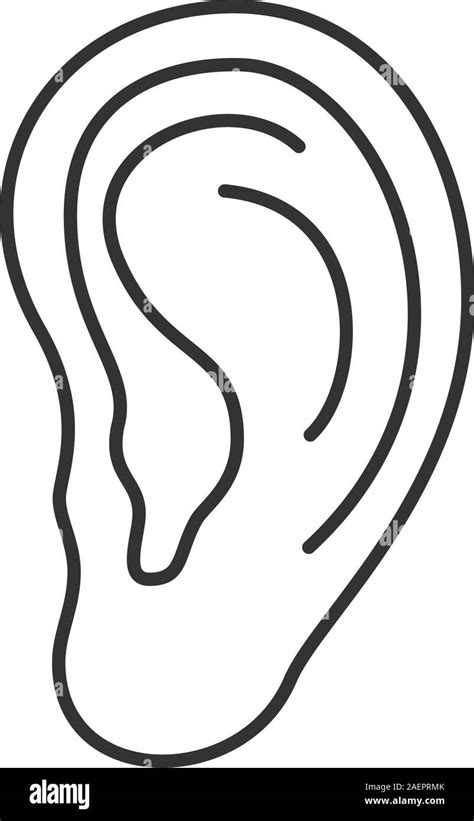 Ear Drawing Clipart Black