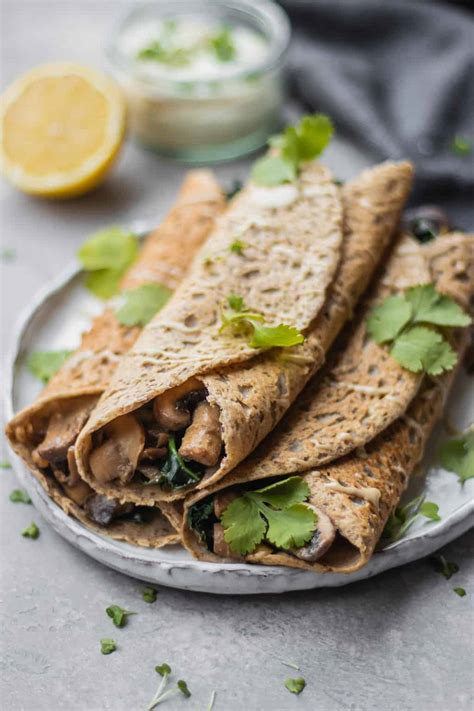 Buckwheat Crepes With Mushrooms - Oh My Veggies