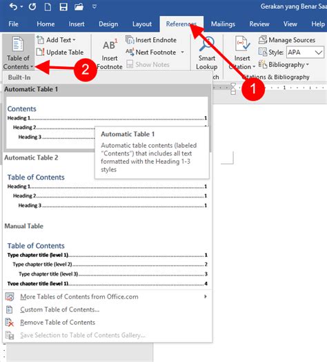 Cara Membuat Daftar Isi Otomatis di Microsoft Word 2016 - INAKRI