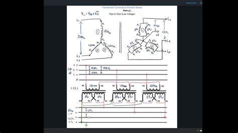 Wye to Wye 3 Phase Transformer Diagrams - YouTube