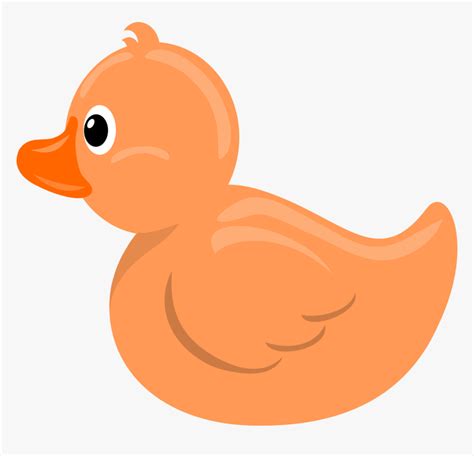 Rubber Duck Clipart - Orange Rubber Duck Clip Art, HD Png Download - kindpng