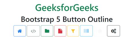 Bootstrap 5 Button Outline - GeeksforGeeks