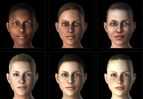 3D Head - Realistic Human 100 for 3D Character Creation