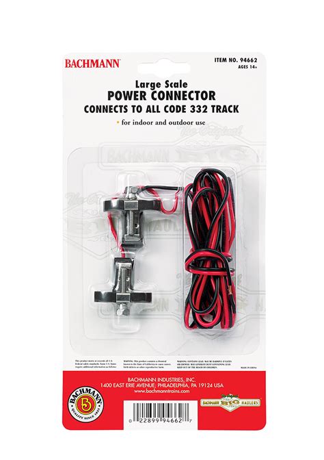 Power Connector (Large Scale) [94662] - $20.00 : Bachmann Trains Online ...