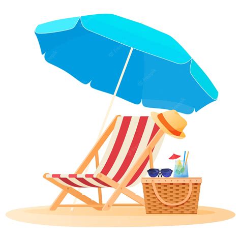 Beach Chairs With Umbrella Clipart SVG Cut File | Beach Umbrella Svg | Beach Chair Svg | Summer ...