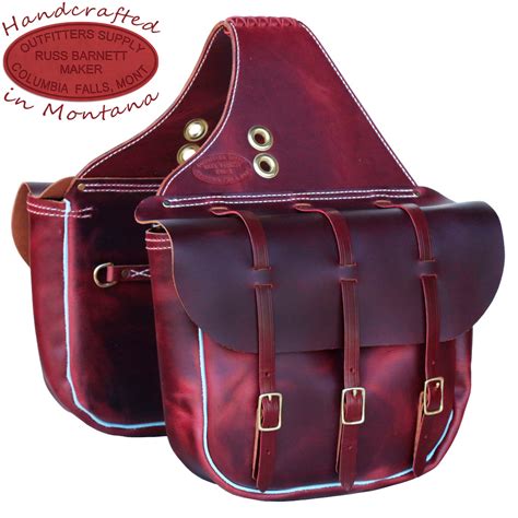 Leather Cavalry Saddlebags | Aniline Leather Horse Saddlebag