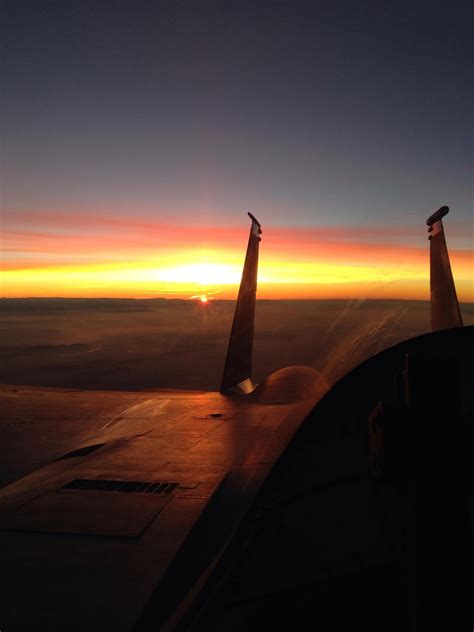 Breathtaking Sunrise View from the Air Force Cockpit