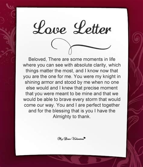 Love Letters for Her, Letter of Love to Her | Romantic love letters, Love letter to girlfriend ...