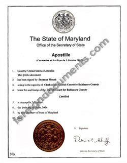 Maryland Apostille