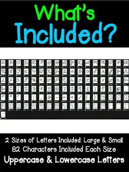 Customizable Bulletin Board Letters - Cursive Script Font OUTLINED